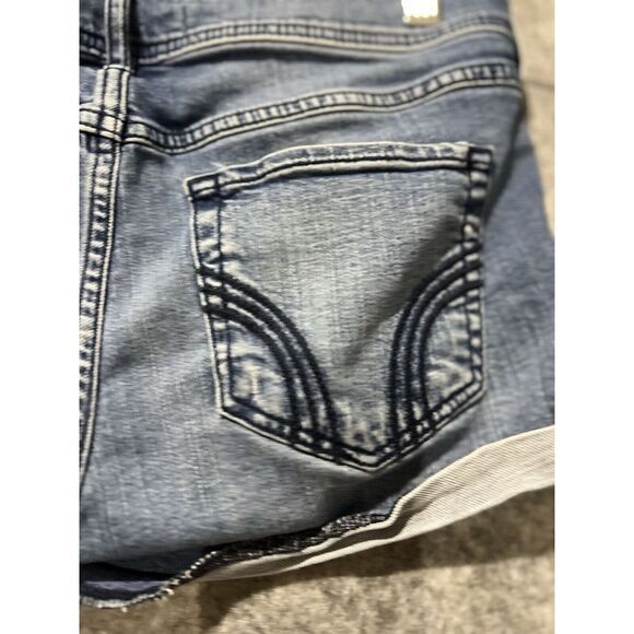 Hollister Distressed Short Shorts Denim Jeans Juniors Womens 7 Waist 28… - Picture 3 of 12